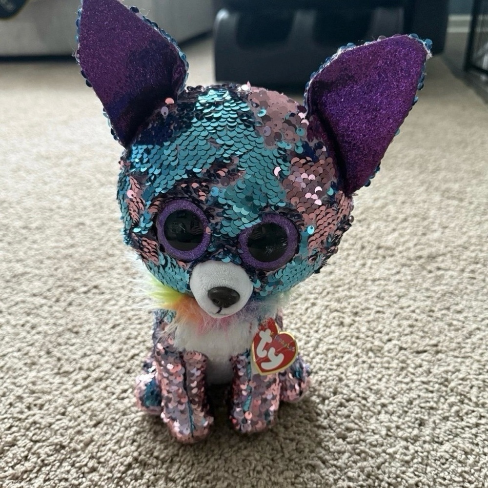 TY 10" Flippables Sequin Plush - YAPPY Chihuahua Dog